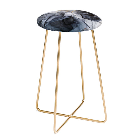 Elizabeth Karlson Calm but Dramatic Abstract Counter Stool