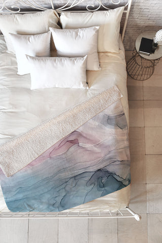 Elizabeth Karlson Calming Pastel Flow Fleece Throw Blanket