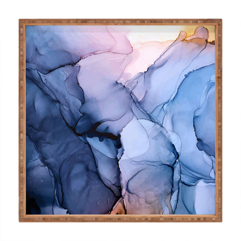 Elizabeth Karlson Captivating 1 Alcohol Ink Painting Square Tray