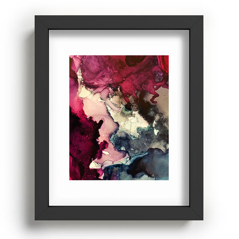 Elizabeth Karlson Dark Inks Abstract Recessed Framing Rectangle