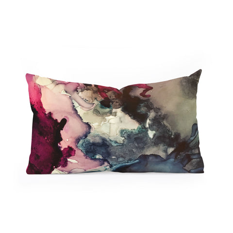 Elizabeth Karlson Dark Inks Abstract Oblong Throw Pillow
