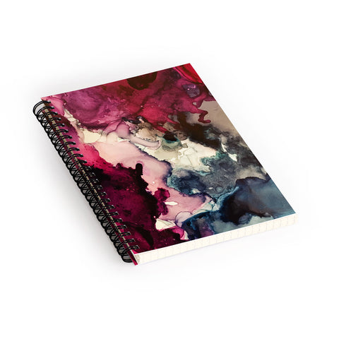 Elizabeth Karlson Dark Inks Abstract Spiral Notebook