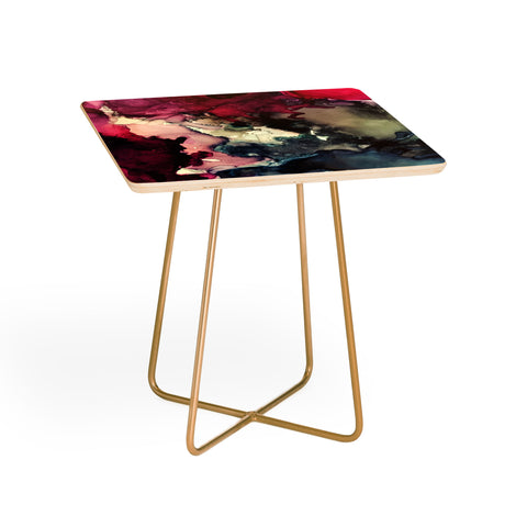 Elizabeth Karlson Dark Inks Abstract Side Table