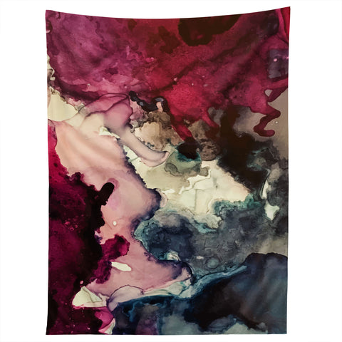 Elizabeth Karlson Dark Inks Abstract Tapestry