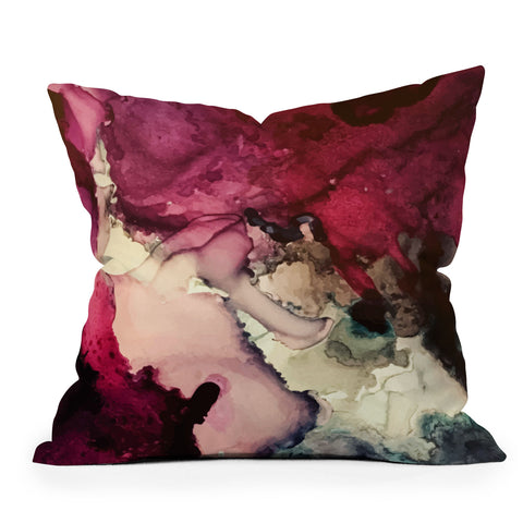Elizabeth Karlson Dark Inks Abstract Throw Pillow