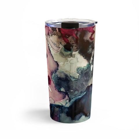 Elizabeth Karlson Dark Inks Abstract Travel Mug