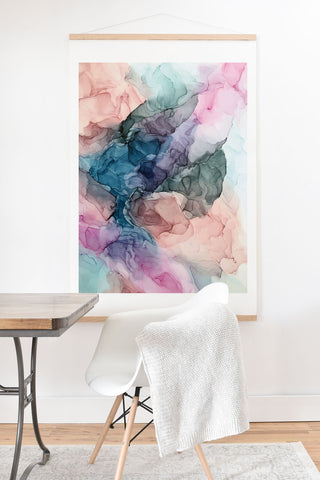 Elizabeth Karlson Heavenly Pastel Abstracts 2 Art Print And Hanger
