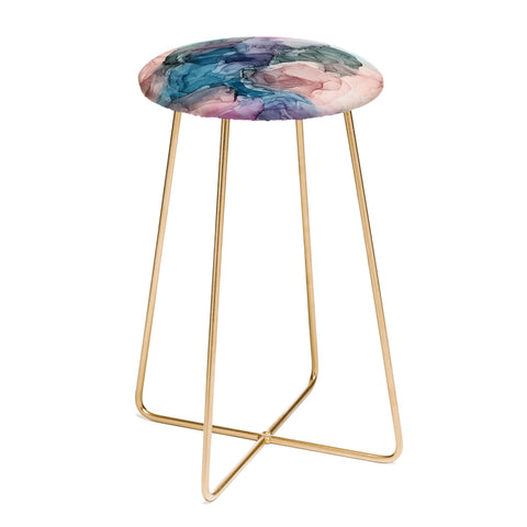 Elizabeth Karlson Heavenly Pastel Abstracts 2 Counter Stool
