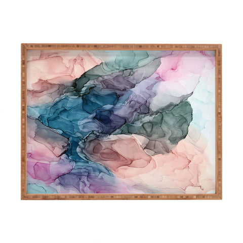 Elizabeth Karlson Heavenly Pastel Abstracts 2 Rectangular Tray