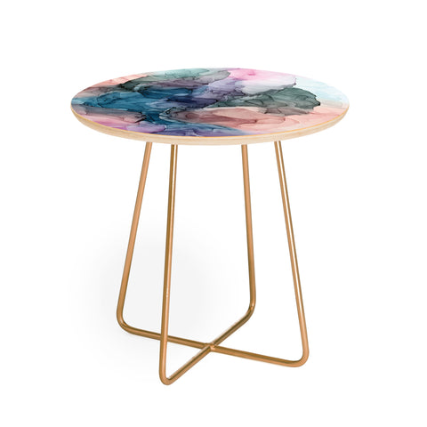 Elizabeth Karlson Heavenly Pastel Abstracts 2 Round Side Table