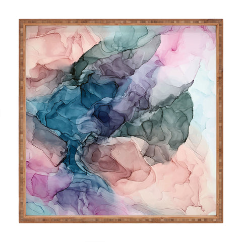 Elizabeth Karlson Heavenly Pastel Abstracts 2 Square Tray