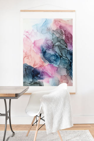 Elizabeth Karlson Heavenly Pastels Abstract 1 Art Print And Hanger