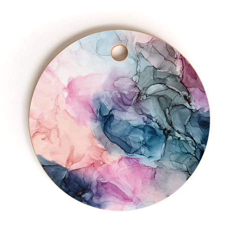 Elizabeth Karlson Heavenly Pastels Abstract 1 Cutting Board Round