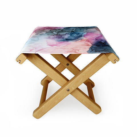 Elizabeth Karlson Heavenly Pastels Abstract 1 Folding Stool