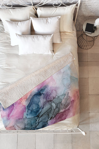 Elizabeth Karlson Heavenly Pastels Abstract 1 Fleece Throw Blanket