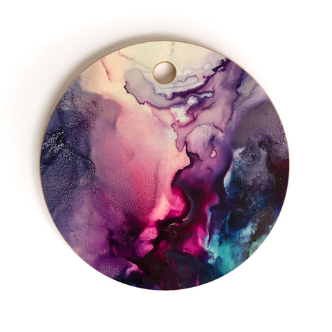 Elizabeth Karlson Mission Fusion Abstract Cutting Board Round