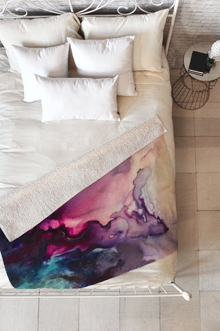 Elizabeth Karlson Mission Fusion Abstract Fleece Throw Blanket