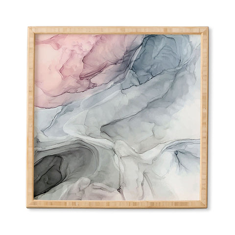 Elizabeth Karlson Pastel Blush Gray and Blue Framed Wall Art