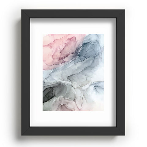 Elizabeth Karlson Pastel Blush Gray and Blue Recessed Framing Rectangle