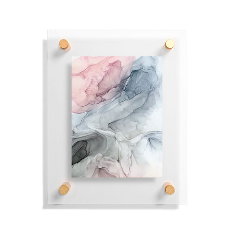 Elizabeth Karlson Pastel Blush Gray and Blue Floating Acrylic Print