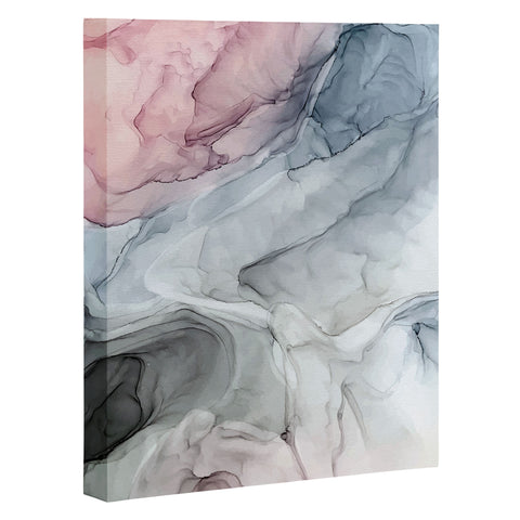 Elizabeth Karlson Pastel Blush Gray and Blue Art Canvas