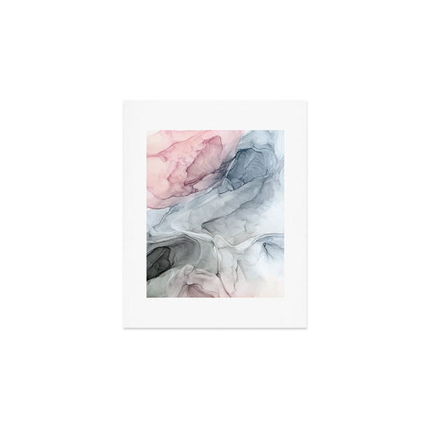 Elizabeth Karlson Pastel Blush Gray and Blue Art Print