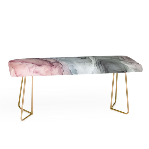 Elizabeth Karlson Pastel Blush Gray and Blue Bench