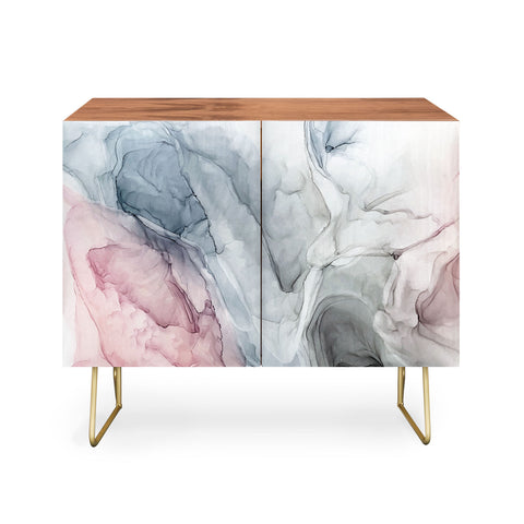 Elizabeth Karlson Pastel Blush Gray and Blue Credenza