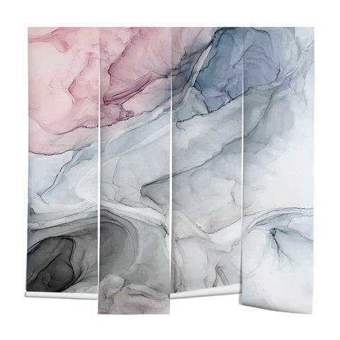 Elizabeth Karlson Pastel Blush Gray and Blue Wall Mural