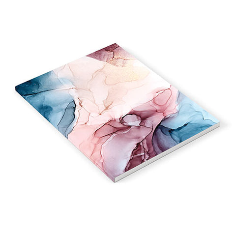 Elizabeth Karlson Pastel Plum Deep Blue Blush and Gold Painting Notebook