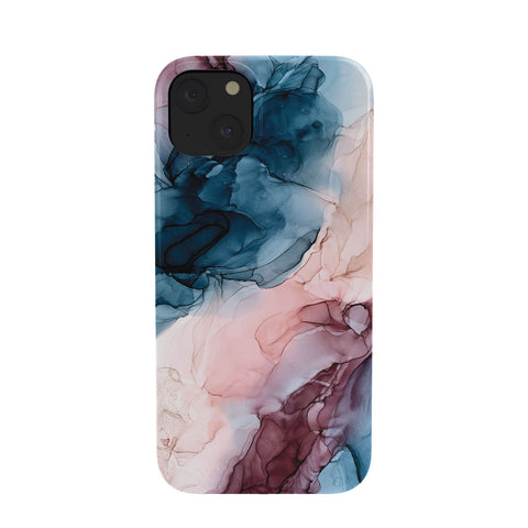Elizabeth Karlson Pastel Plum Deep Blue Blush and Gold Painting Phone Case