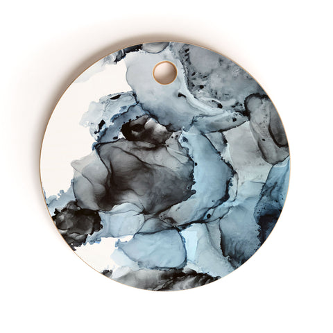 Elizabeth Karlson Smoke Show Abstract Cutting Board Round