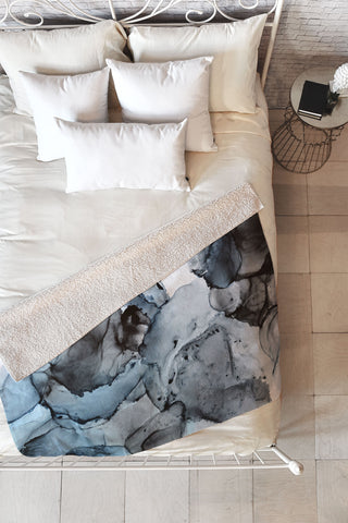 Elizabeth Karlson Smoke Show Abstract Fleece Throw Blanket