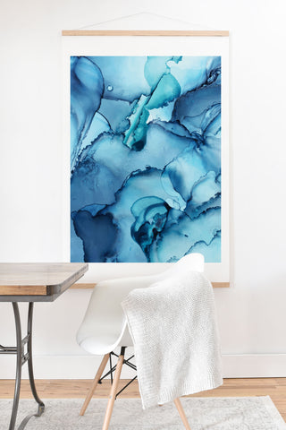 Elizabeth Karlson The Blue Abyss Abstract Art Print And Hanger