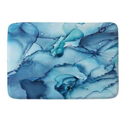 Elizabeth Karlson The Blue Abyss Abstract Memory Foam Bath Mat
