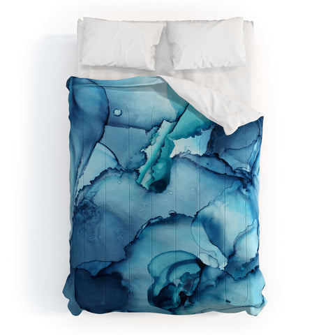 Elizabeth Karlson The Blue Abyss Abstract Comforter