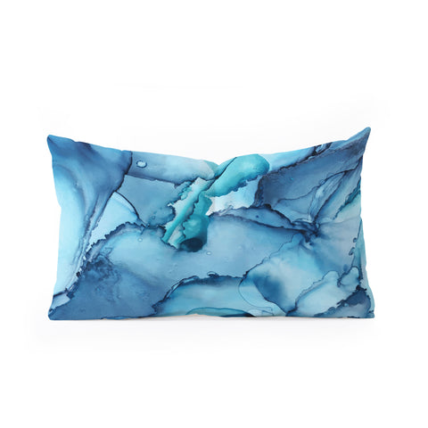 Elizabeth Karlson The Blue Abyss Abstract Oblong Throw Pillow