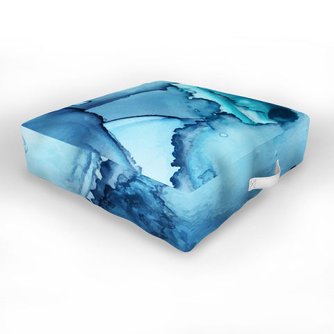 Elizabeth Karlson The Blue Abyss Abstract Outdoor Floor Cushion