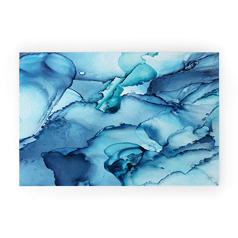 Elizabeth Karlson The Blue Abyss Abstract Welcome Mat