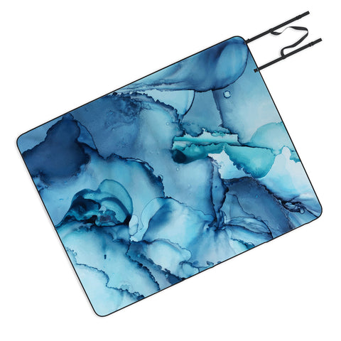 Elizabeth Karlson The Blue Abyss Abstract Picnic Blanket