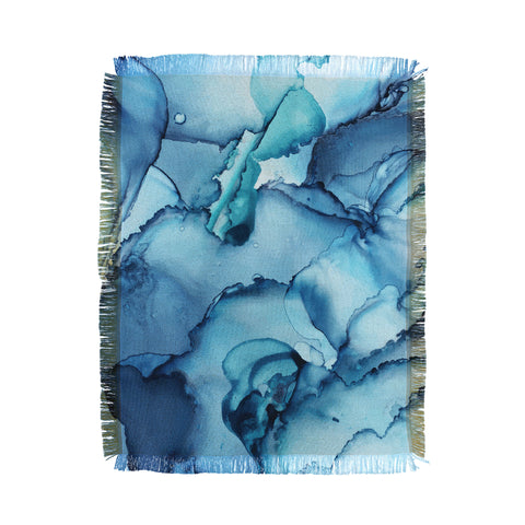 Elizabeth Karlson The Blue Abyss Abstract Throw Blanket