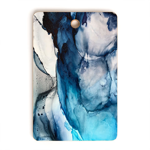 Elizabeth Karlson White Sand Blue Sea Cutting Board Rectangle