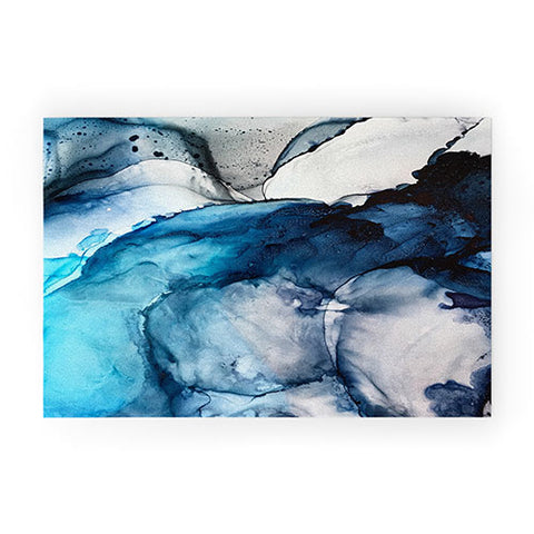 Elizabeth Karlson White Sand Blue Sea Welcome Mat