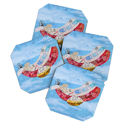Elizabeth St Hilaire Airplane Coaster Set