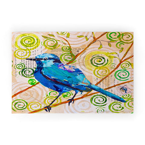 Elizabeth St Hilaire Blue Bird of Happiness Welcome Mat