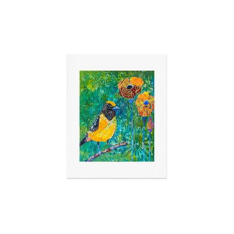 Elizabeth St Hilaire Finch With Poppies Art Print