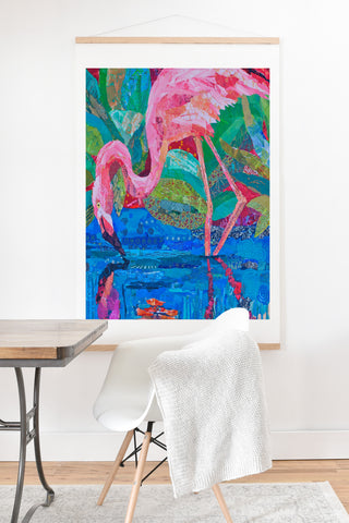 Elizabeth St Hilaire Flamingo 2 Art Print And Hanger