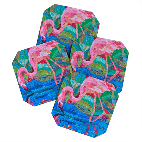 Elizabeth St Hilaire Flamingo 2 Coaster Set