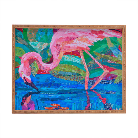 Elizabeth St Hilaire Flamingo 2 Rectangular Tray