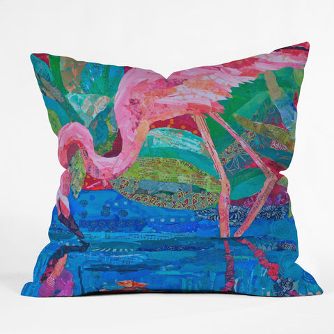 Elizabeth St Hilaire Flamingo 2 Outdoor Throw Pillow